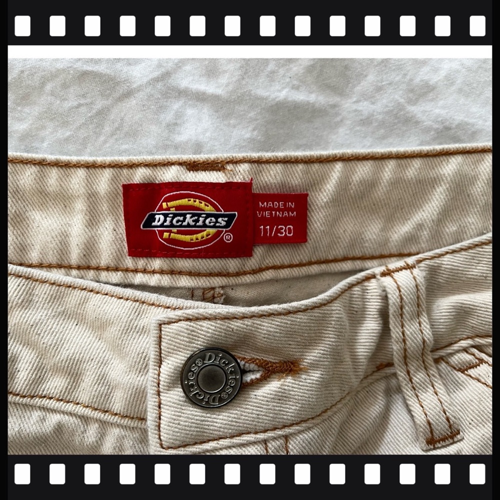Dickies Natural Beige Size 11 Juniors Casual Carpenter High Rise Twill Shorts
